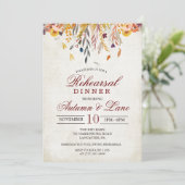 Uitnodiging voor een rustieke herfst-oefenavondmaa (Staand voorkant)