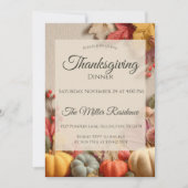 Uitnodiging voor een Rustieke Herfst Thanksgiving- (Voorkant)