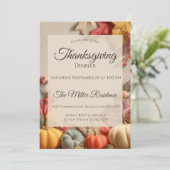 Uitnodiging voor een Rustieke Herfst Thanksgiving- (Staand voorkant)