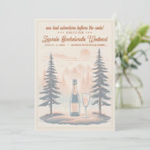 Uitnodiging voor een rustieke kampeer Bachelorette (Staand voorkant)