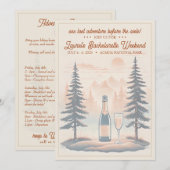 Uitnodiging voor een rustieke kampeer Bachelorette (Voorkant / Achterkant)