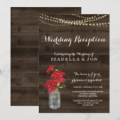 Uitnodiging voor een rustieke kerst bruiloftrecept (Voorkant / Achterkant)