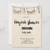Uitnodiging voor een rustieke lingerie bruidsfeest (Voorkant)