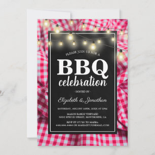Uitnodiging voor een rustieke picknick BBQ-feest