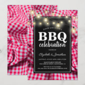 Uitnodiging voor een rustieke picknick BBQ-feest (Voorkant / Achterkant)