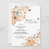Uitnodiging voor een rustieke pompoen Thanksgiving (Voorkant)