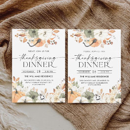 Uitnodiging voor een rustieke pompoen Thanksgiving