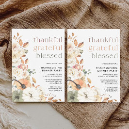 Uitnodiging voor een rustieke pompoen Thanksgiving