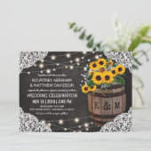 Uitnodiging voor een rustieke wijnmakerij-huwelijk (Staand voorkant)