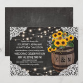 Uitnodiging voor een rustieke wijnmakerij-huwelijk (Voorkant / Achterkant)