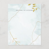 Uitnodiging voor een rustige bergbruiloft met een  flyer (Achterkant)