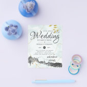 Uitnodiging voor een rustige bergbruiloft met een  flyer (Enkel)