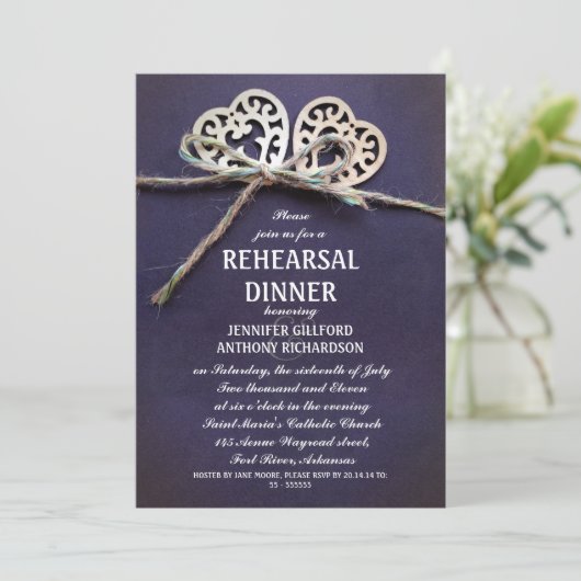 uitnodiging voor een rustige blauwe repetitie (Staand voorkant)