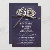 uitnodiging voor een rustige blauwe repetitie (Voorkant / Achterkant)