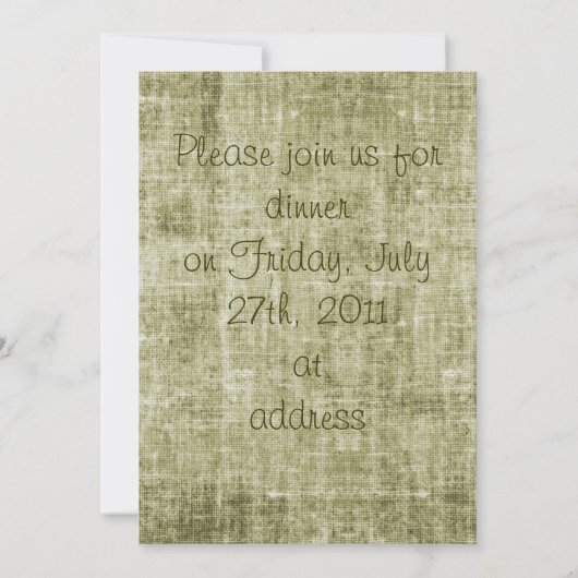 uitnodiging voor een rustige diner (Achterkant)