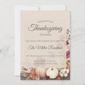 Uitnodiging voor een rustige Thanksgiving-diner (Voorkant)