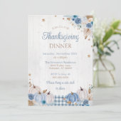 Uitnodiging voor een rustige Thanksgiving-dinerfee (Staand voorkant)