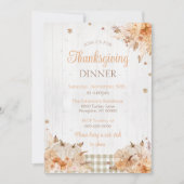 Uitnodiging voor een rustige Thanksgiving-dinerfee (Voorkant)