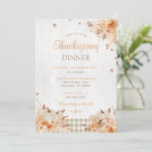 Uitnodiging voor een rustige Thanksgiving-dinerfee (Staand voorkant)