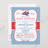 uitnodiging voor een Schattige Baby shower (Voorkant / Achterkant)