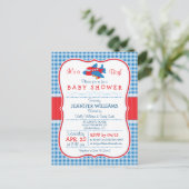 uitnodiging voor een Schattige Baby shower (Staand voorkant)