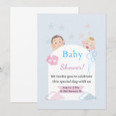 uitnodiging voor een Schattige Baby shower | gende (Voorkant / Achterkant)