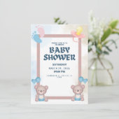 uitnodiging voor een Schattige Baby shower | Sweet (Staand voorkant)