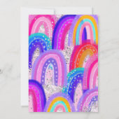 Uitnodiging voor een Sequin Regenboog Feest ter ge (Achterkant)