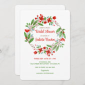 Uitnodiging voor een shower met een natuurlijke bl (Voorkant / Achterkant)