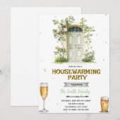 Uitnodiging voor een 'Sip and See' housewarming (Voorkant / Achterkant)