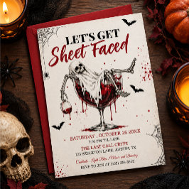 Uitnodiging voor een skelet-thema Halloween-feest