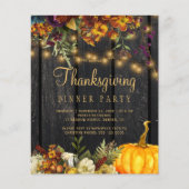 Uitnodiging voor een sober en rustiek Thanksgiving Flyer (Voorkant)