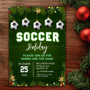 Uitnodiging voor een Soccer Holiday Party