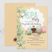 Uitnodiging voor een Spa-feestje (Voorkant / Achterkant)