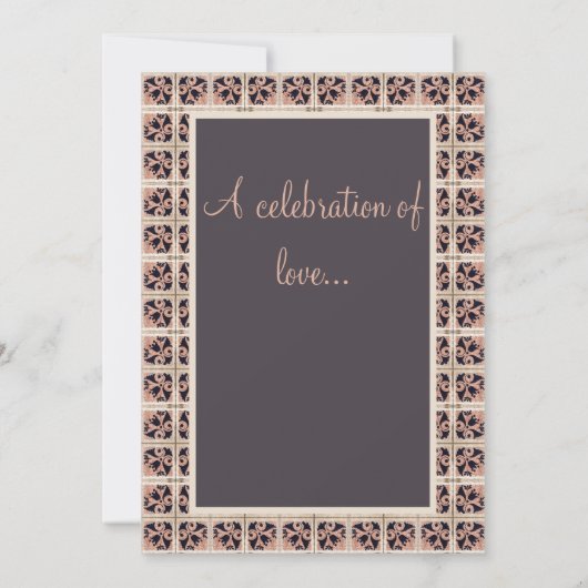 Uitnodiging voor een Spaanse Tegel Engagement Part (Achterkant)