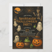 Uitnodiging voor een spectaculair Halloweenfeest i (Voorkant)
