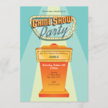 Uitnodiging voor een spelshowfeest
