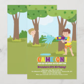 Uitnodiging voor een spettergevecht (Voorkant / Achterkant)