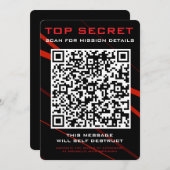 uitnodiging voor een spionagefeest (Voorkant / Achterkant)