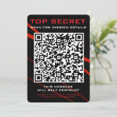 uitnodiging voor een spionagefeest (Staand voorkant)