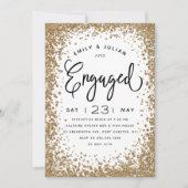 Uitnodiging voor een sprankelende verlovingsfeest (Voorkant)