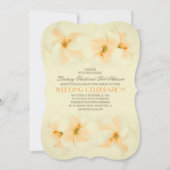 Uitnodiging voor een strandbruiloft met hibiscus (Voorkant)