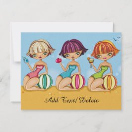 Uitnodiging voor een strandfeest