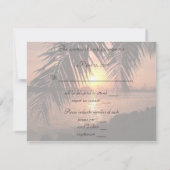 Uitnodiging voor een strandhuwelijk R.S.V.P. (Achterkant)