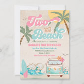 Uitnodiging voor een strandverjaardagsfeest met su (Voorkant)