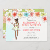 Uitnodiging voor een strandweekenduitstap voor vri (Voorkant / Achterkant)