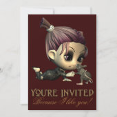 Uitnodiging voor een Strange Friends Halloween Par (Voorkant)