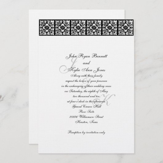 Uitnodiging voor een stropdas (Voorkant / Achterkant)