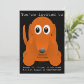 Uitnodiging voor een suasage dog party (Staand voorkant)