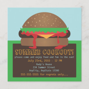 Uitnodiging voor een Summer Cookout Party